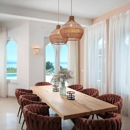 빌라 Luxury Panorama With Amazing Seaview In Gondolici 7 Km From Rabac *